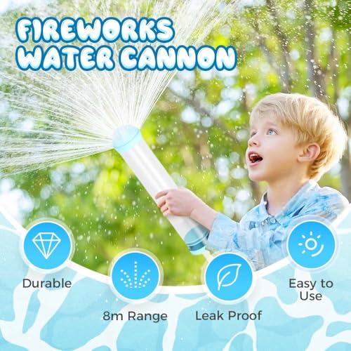 Feuerwerks Wasserpistole Spielzeug, 2025 Neu WassersprüHspielzeug, Wasserspielzeug Kinder Outdoor, Romantische Feuerwerk Water Squirter, Outdoor Spielzeug zum Baden, Pool, Party (Gelb + Violett)