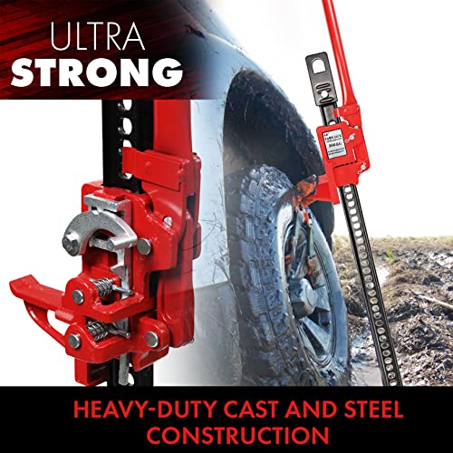 Yiyitools 60" Farm Jack 60 Inch Steel Jack Floor Jack All-Cast Jack - Red, Jj-1-002, Car Jack | Hydraulic Jack | Rotopax | Jack Stands, Yy2020065 #TOP6