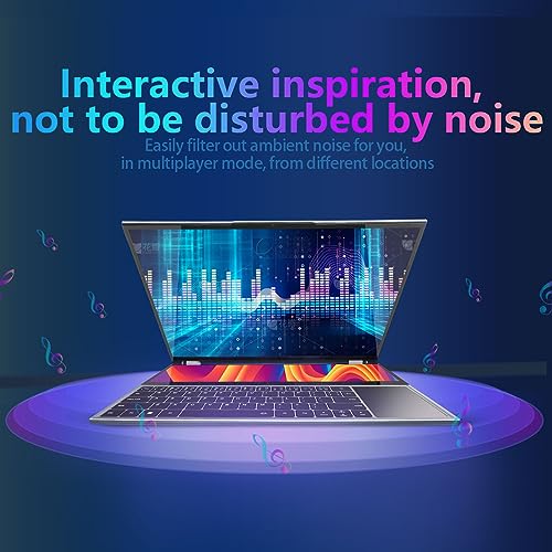 Laptop mit Doppelbildschirm, Schlanker Laptop-PC mit 1920 X 1200 HD, Laptops für Geschäftsreisen, 10750H-Prozessor, 16 GB DDR4 2666 MHz, mit Touchpad (16 GB + 256 GB EU-Stecker) – Bild 3