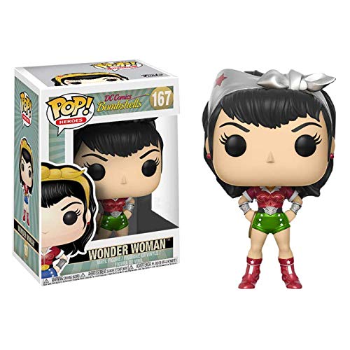 Pop Heroes: Holiday Wonder Woman Collectible Figure, Multicolor