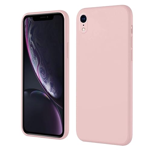 LIRAMARK Silicone Soft Back Cover Case for Apple iPhone XR (Silicone Pink)