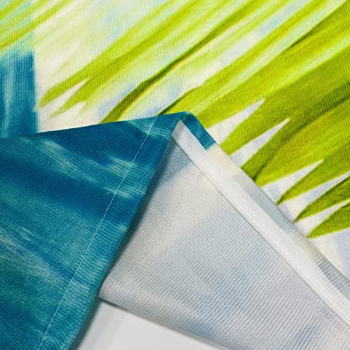 Anhope Beach Curtains Grommet Light Filtering Curtains With Tropical Ocean Coastal Palm Tree Seashell Starfish Print Pattern Decorative Window Drapes For Bedroom Living Room 2 Panels 42 X 63 Inch #TOP4