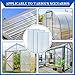 Hotop 6 Pcs Polycarbonate Greenhouse Panels Double Layer Polycarbonate Panels Waterproof UV Protected Sheet Corrugated Plastic Roof Greenhouse Replacement Cover (4' X 2' X 0.24
