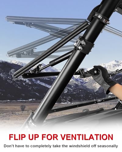 Image of StarknightMT 14-18 RZR 900 /XP 1000 UTV Flip Up Windshield Scratch Resistant