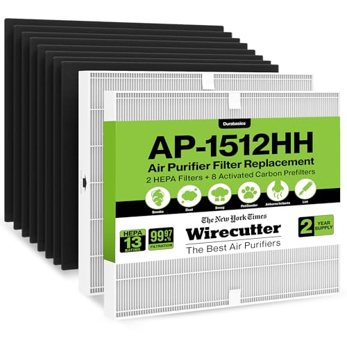Image of AP-1512HH HEPA Set Compatible with Coway Filter - 2 Year Supply - Compatible with Coway Airmega AP-1512HH & Airmega Filter Replacement - Helps Remove Smoke, Dust, Pollen, Dust, Debris, Pet Dander