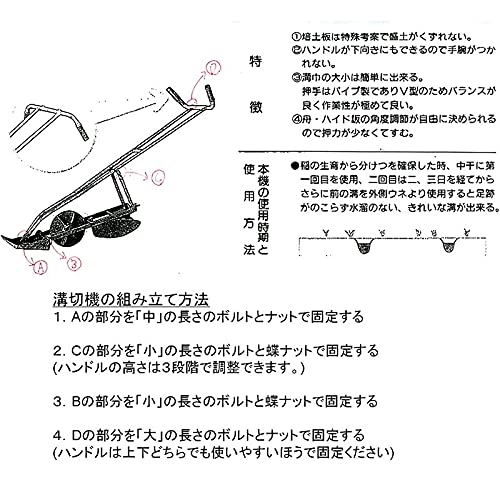 手押し 田植枠型押機 全長227ｃｍ,幅及び高さ44.0ｃｍ 破損あり ノーブランド品 手押し式 溝切り機 HVN 水田用