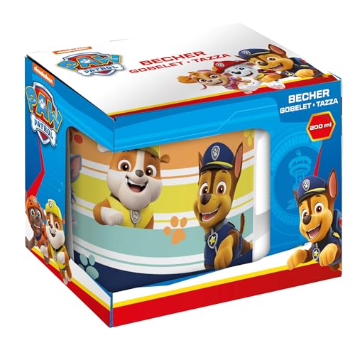 PAW Patrol Tasse Kinder - Porzellan 200 ml, Trinkbecher für Jungen...