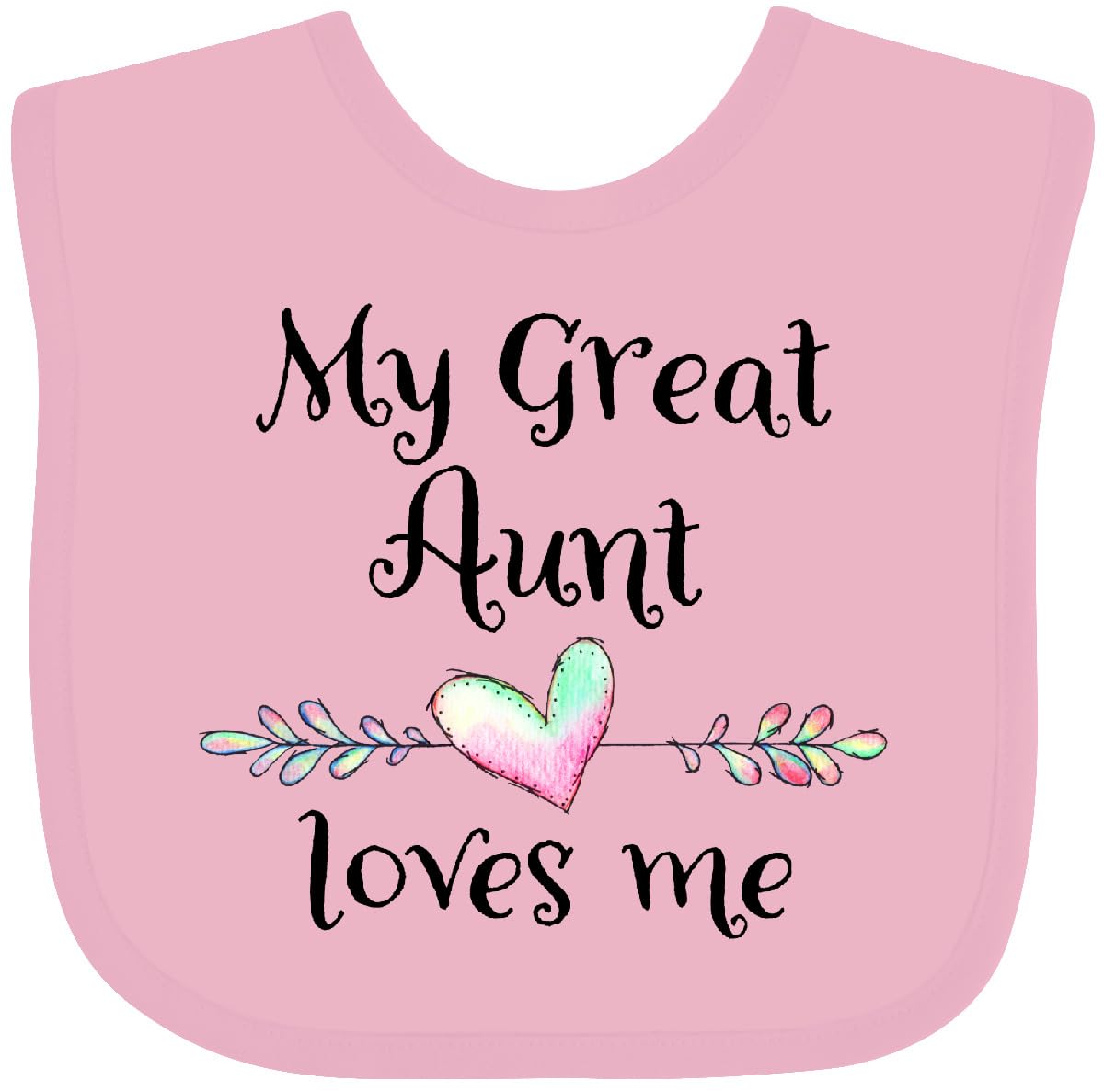 inktastic My Great Aunt Loves Me- Heart Baby Bib