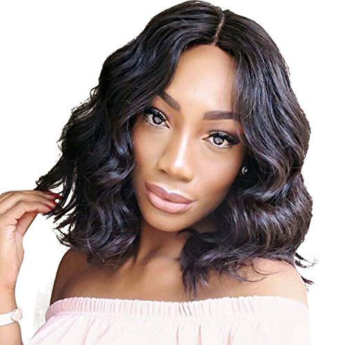 Jaja Hair Brazilian Virgin Hair Body Wave Short Bob Wig Lace Front Human Hair Wigs For Black Women 130% Density Remy Hair Wigs 8 Inches