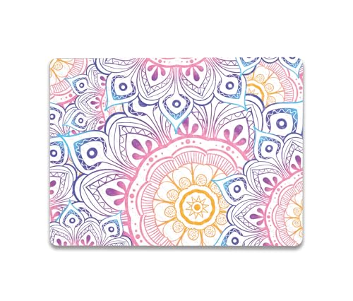 Image of MightySkins Carbon Fiber Skin Compatible with Microsoft Surface Laptop Go 3 (2023) Full Wrap Kit - Vibrant Mandala | Protective, Durable Textured Carbon Fiber Finish | Easy to Apply | Made in The USA
