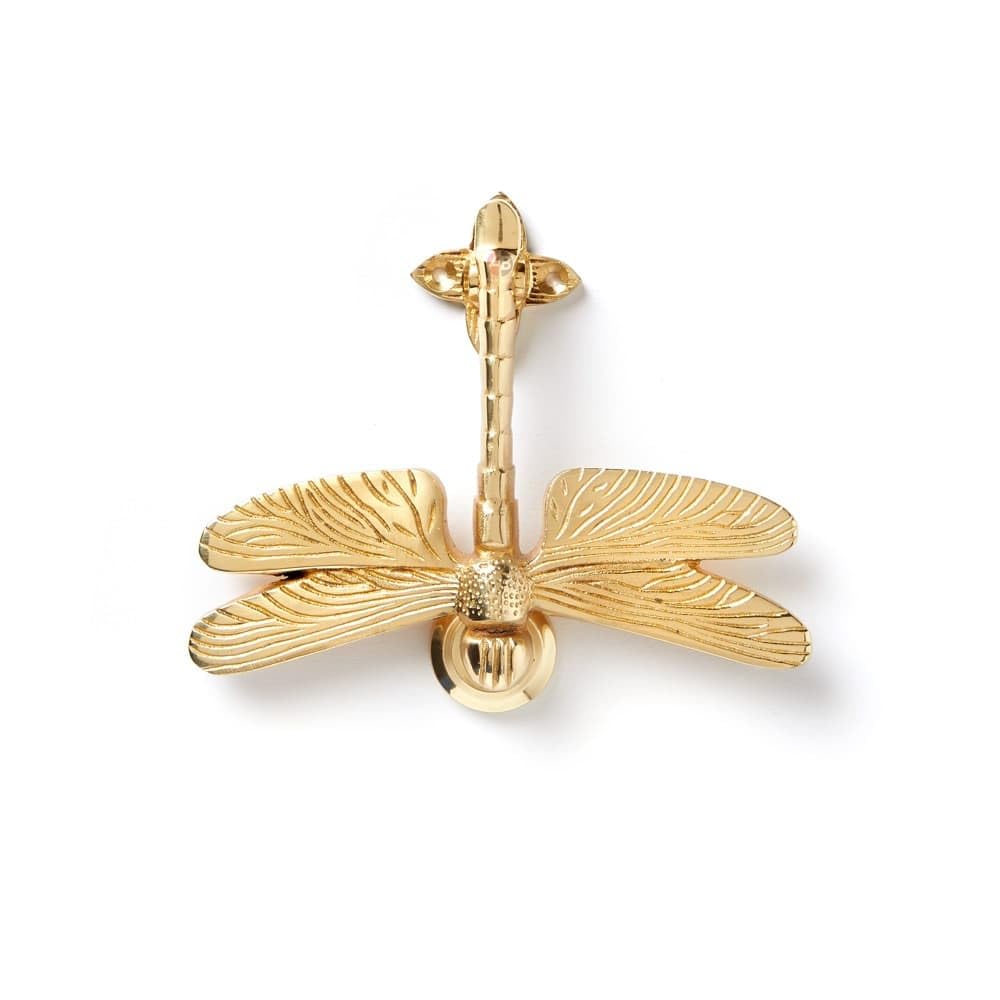 Ab Hardware Polished Brass Dragonfly Door Knocker Solid Quality Front Back Brass Entrance