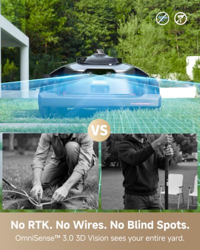 Image of DREAME LiDAR Robot Lawn Mower A3 AWD Pro 3500 +Garage Set, Wire Free No RTK, 4WD for 38.7 Slopes Robotic Lawn Mowers,Dual-Disc Cutting 15.8 inch Width