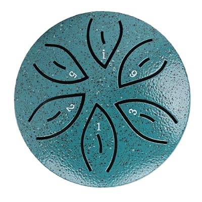 ANGGREK Outdoor Rain Drum, 6 Notes Steel Tongue Drum 3 Inch Mind Relaxation Water for Garden