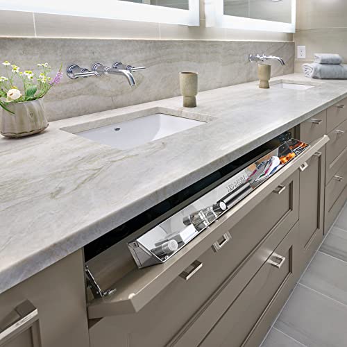 Image of Rev-A-Shelf Tip-Out 31 inch Kitchen Drawer Accessory Tray Organizer w /Soft-Close Hinges for Kitchens, Laundry Rooms, or Vanity Cabinets, 6581-31SC-52