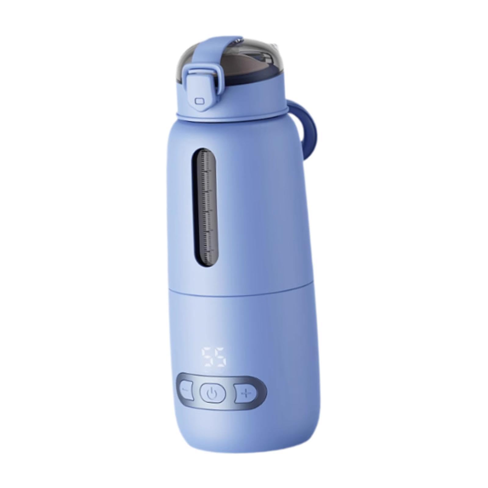 Calientabiberones Portátil, Recargable, con Control de Temperatura, Calientaleches para Bebés, Ideal para Viajes, Actividades Al Aire Libre Y Picnics, azul 300ml, tal como se describe
