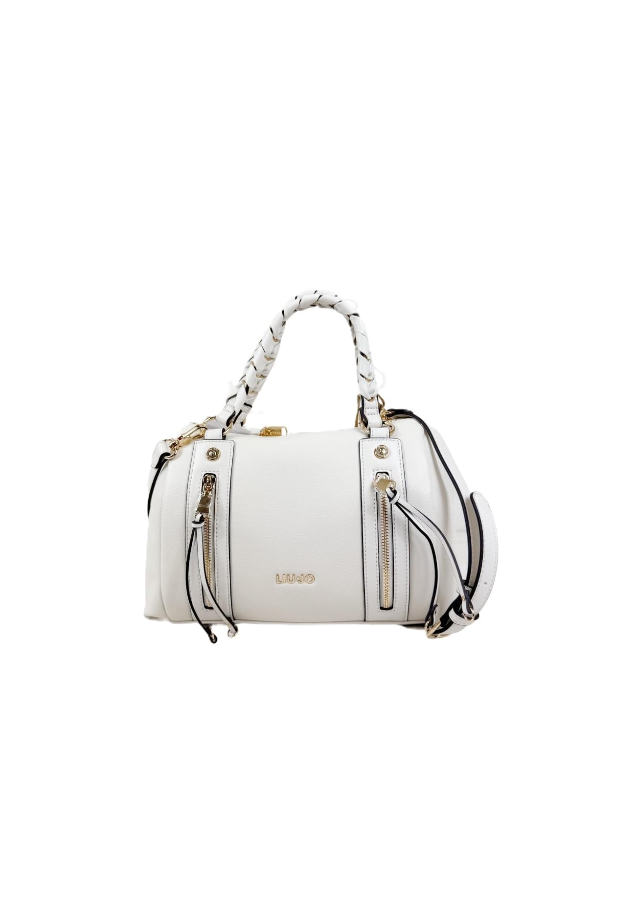Liu Jo Borsa a Mano Gihen M Bauletto Cream, Similpelle con Tracolla Regolabile e Amovibile, 27 x 21 x 13,5 cm