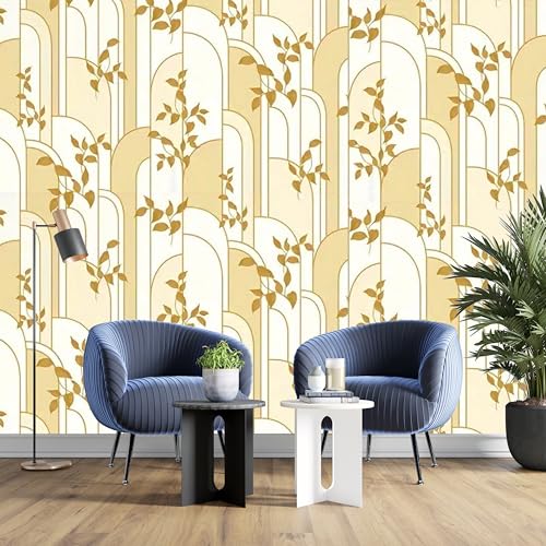 Image of FOKRIM Gold u Leaf 45x300 Wallpaper for Wall Sticker for Home,Office Sticker Peel and Stick Removable Self Adhesive Waterproof (Pack of 1)