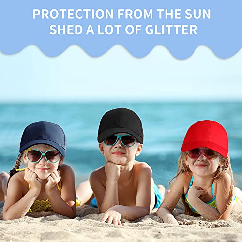 Geyoga Kids Baseball Caps Cotton Baseball Hats Adjustable Dad Hat Plain Baseball Cap Unisex Trucker Hats (Black, Navy Blue, Red, 3) #TOP6