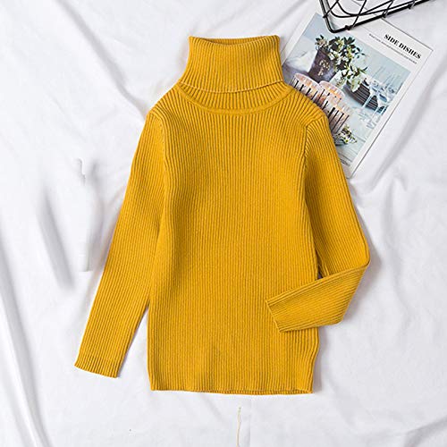Toddler Baby Girls Turtleneck Knitted Sweater Long Sleeve High Neck Solid Pullover Jumper Kids Warm Soft Fall Winter Clothes2