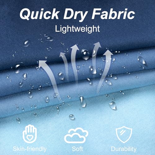 Image of Mens Swim Trunks with Compression Liner 2 in 1 Quick Dry Swimming Shorts Swimwear Bathing Suits with Pockets