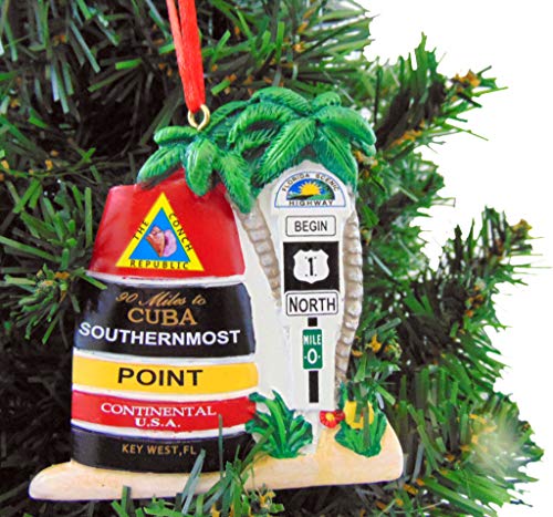 Key West Southernmost Point Ornament Christmas Tree Decoration, 3 1/2 inch - Thumbnail 2