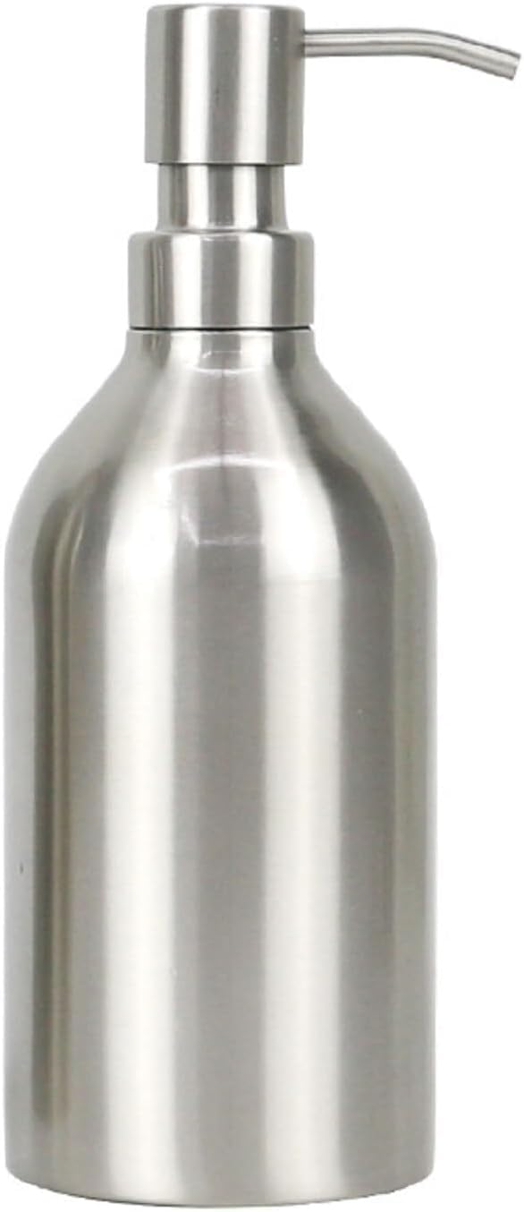 Soap bottle， Stainless steel soap dispenser is suitable for bathroom countertops and kitchens(500ml)