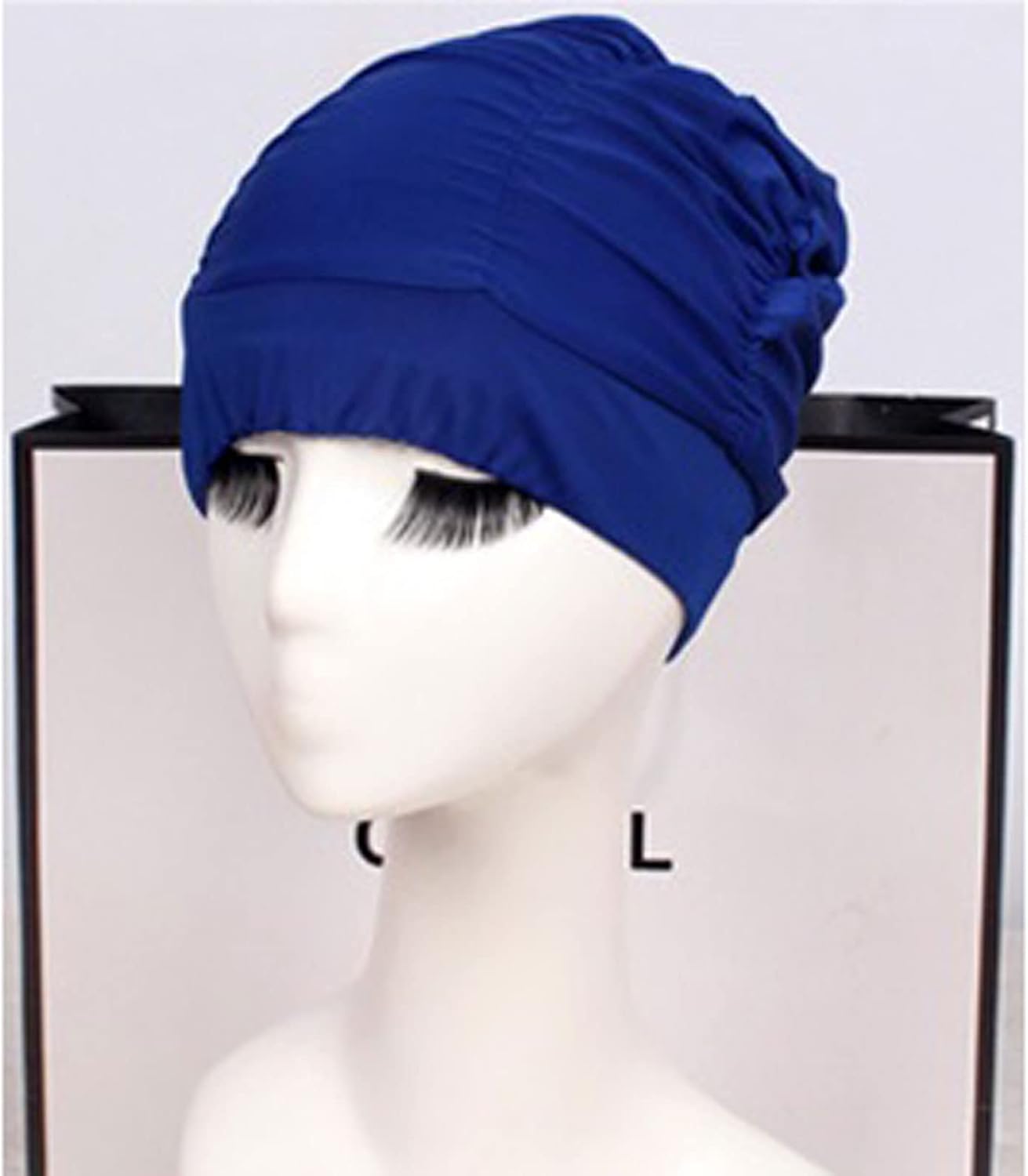 Swim Caps Pleated Flower Petal Fabric Swimming Cap Swim Pool Beach Seaside Protect Long Hair Ears Bathing Caps Hats for Girls Women Adults(4)