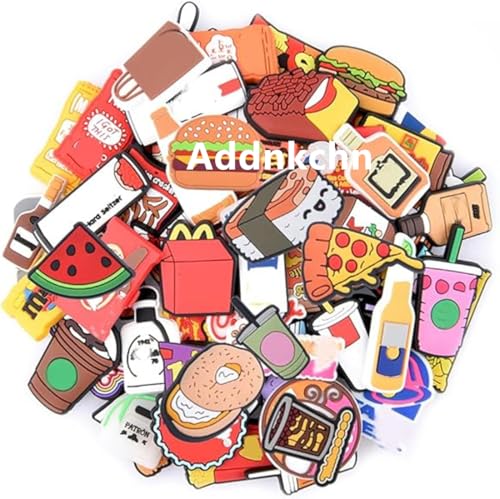 Addnkchn Lot of Fast Food Shoes Charms Men Women Shoe Decoration Accessories For Boys Girls Adult Party Favor (20PCS)