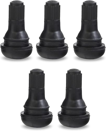 UGSHY 5 válvulas de neumático a presión, vástago de válvula corto TR412, para agujeros de llanta sin cámara de 0.45 pulgadas en neumáticos estándar