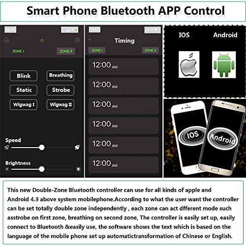 Nbwdy 8Pcs White Amber Led Strobe Rock Light Kit App Rf Remote Control Waterproof Emergency Warning Flash Aceent Underglow Wheel Well Side Marker Lights For Truck Car Atv Rzr Suv Golf Cart Pickup #TOP1