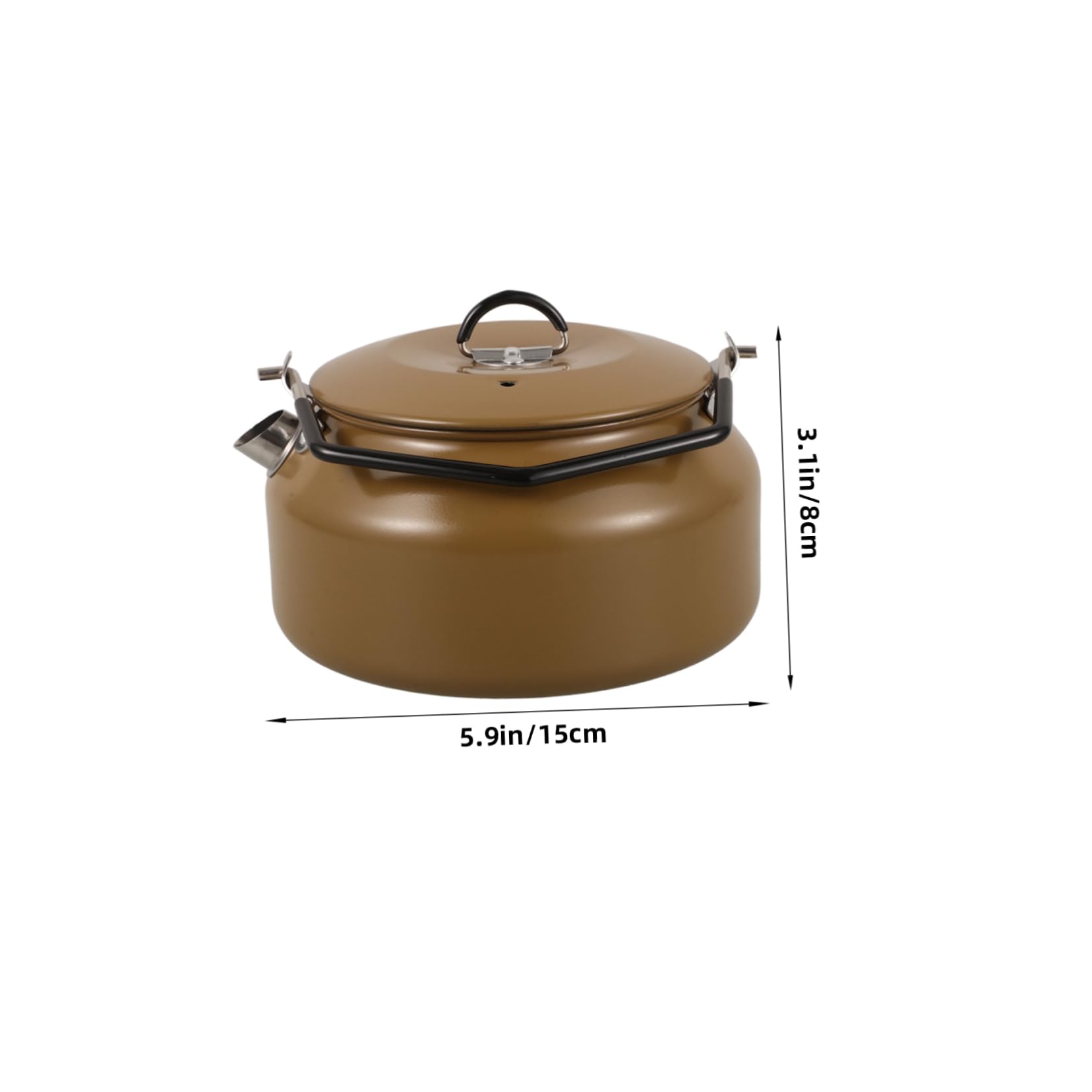 Yardwe Sturdy Camping Accessory Easy to Hold Handle Large Capacity Pot Camping Tea Kettle Stainless Steel Kettle