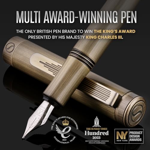 Scriveiner EDC-BRONZE-FP-M Luxury Edc Fountain Pen (Medium), Stunning Heavy Brass Pocket Pen thumb #1