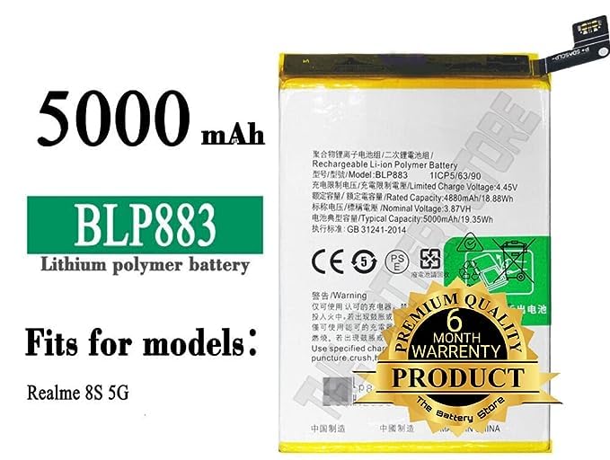Image of Original BLP883 Battery for Oppo 8S 5G Battery with 6 Month warrenty**** (R000221)
