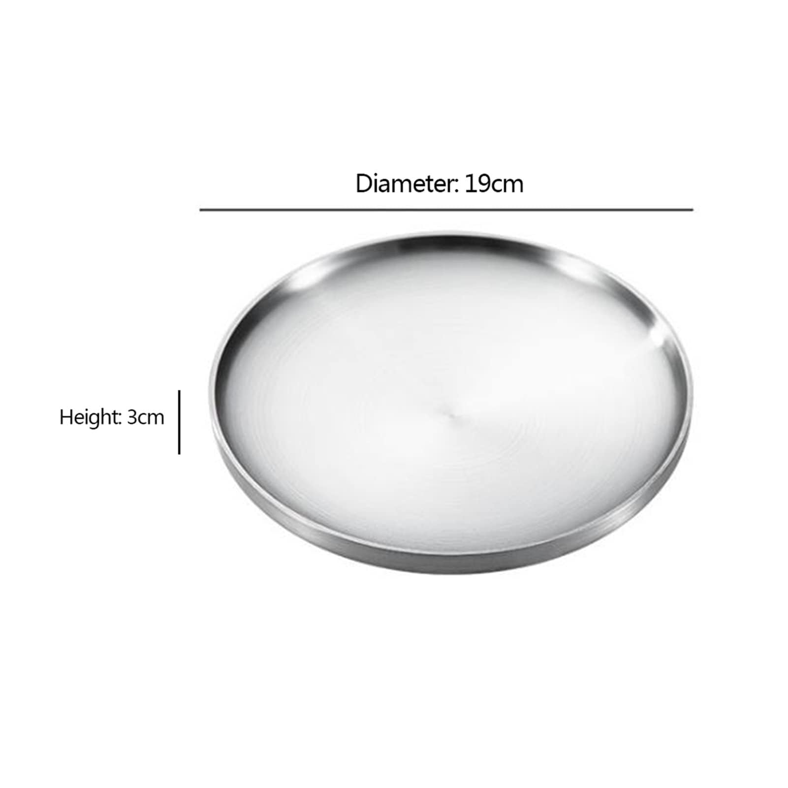 Talerzy Obiadowych Ze Stali Nierdzewnej 304, 19 Cm/23 Cm, Steków, Western/23Cm/1Pc