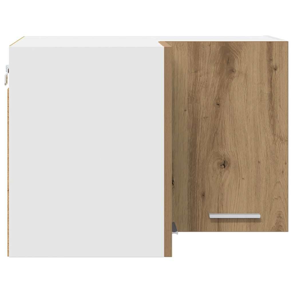 vidaXL Hängeschrank Artisan-Eiche und Weiß 57 x 57 x 40 cm, Moderne Küchenschränke, rechteckig, viel Stauraum, langlebige Materialien, Coole Lösungen für Deine Wohnung