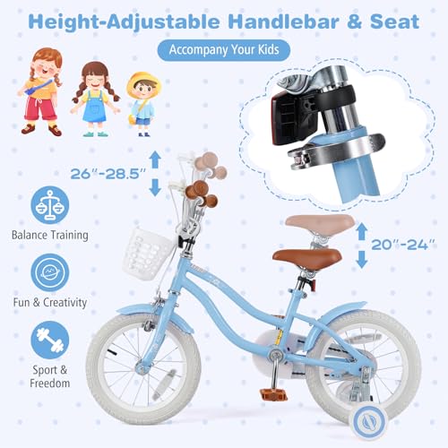Image of BABY JOY Kids Bike, 12 14 16 18 20 Inch Boys Girls Bike w /Removable Basket
