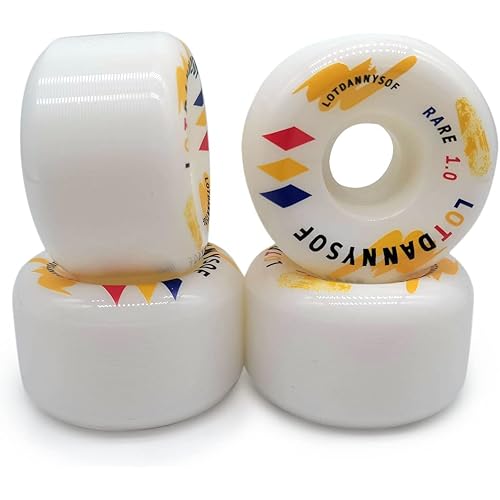 LOTDANNYSOF Set of 4 Skateboard Wheels 53mm - 101A Skateboards Wheels for Cruising, Skateparks, Streets