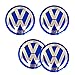 4PCS 65mm 2.56''Auto Car Styling Accessories Emblem Badge Sticker Wheel Hub Caps Centre Cover fit for VW Volkswagen B5 B6 MK4 MK5 MK6 Golf Polo Passat SAGITAR Jetta CC MAGOTAN (blue, 65mm)