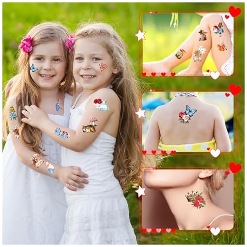 Alice in Wonderland Temporary Tattoos, 96pcs - Image 5