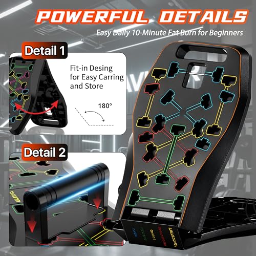 LALAHIGH Solid Push Up Board Fitness, Home Workout Equipment,Portable Foldable 36 in 1 Pus - image 9
