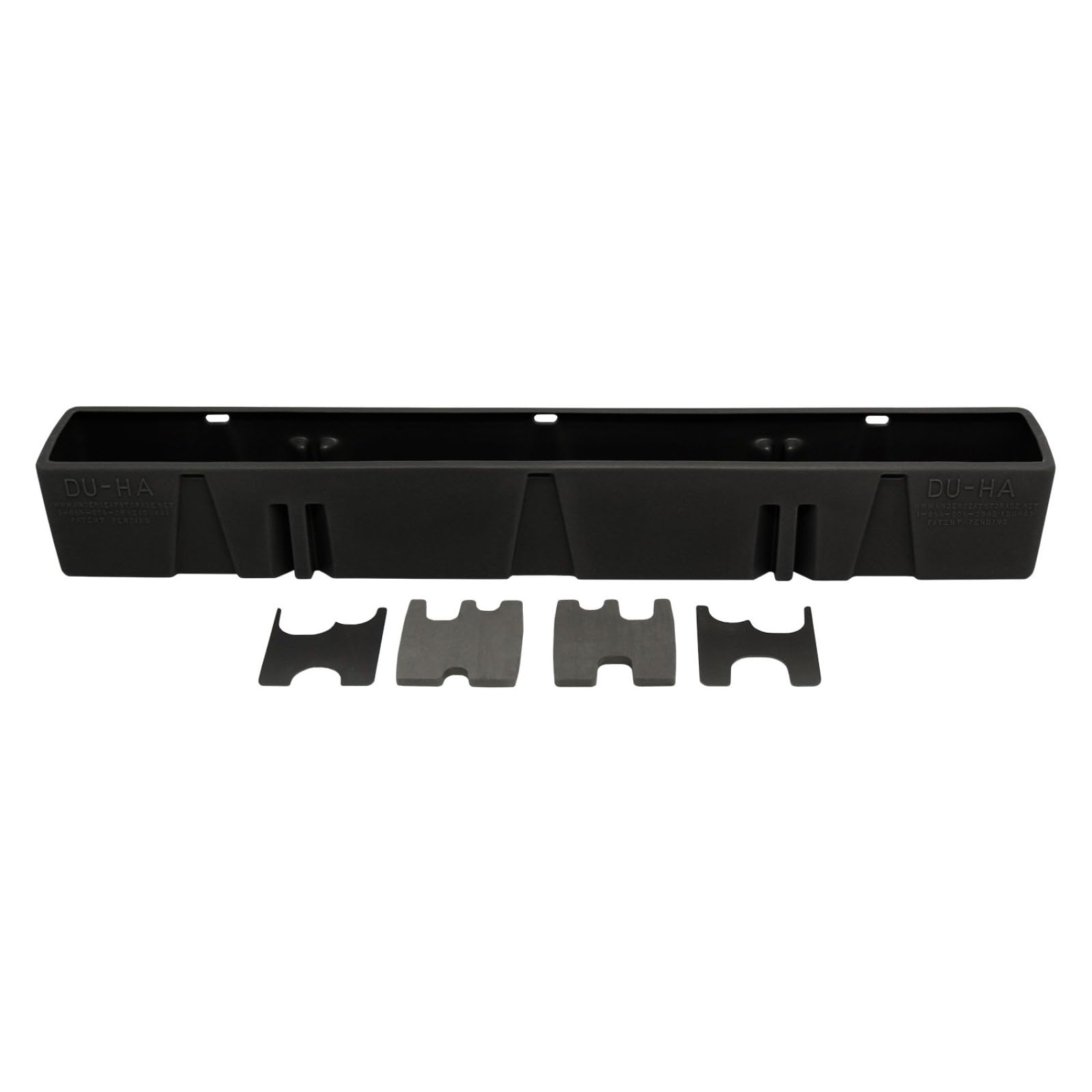 DU-HA Behind-The-Seat Storage Unit fits 2017-2024 Ford F250 F350 F450 F550 Super Duty Regular Cab | Black Heavy-Duty Back Seat Organizer | 20115