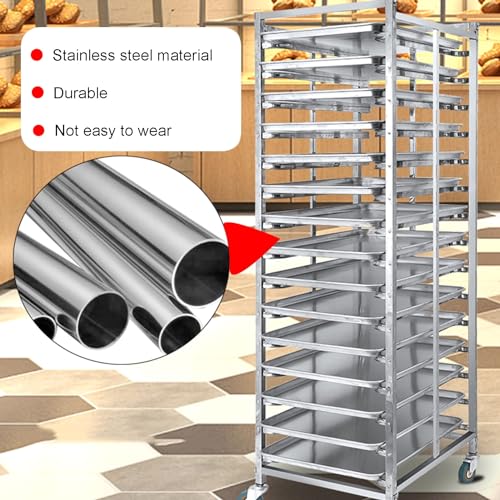 Scaffale refrigerante con ruote, carrello salvaspazio per cucina e pasticceria, ideale per pasticceria e pasticceria
