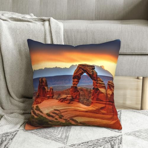 Housse de coussin en peluche douce Arche National design double face - 2