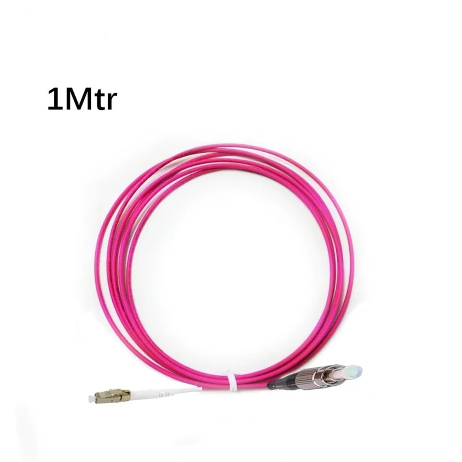 Lot de 10 Cordons de raccordement Fibre Optique OM4 1 m - Connecteurs Rouge/Violet SC-St, SC-FC, LC-SC, LC-FC, LC-St, FC-St - Câbles de raccordement Simplex 2.0/3.0(LC-St)