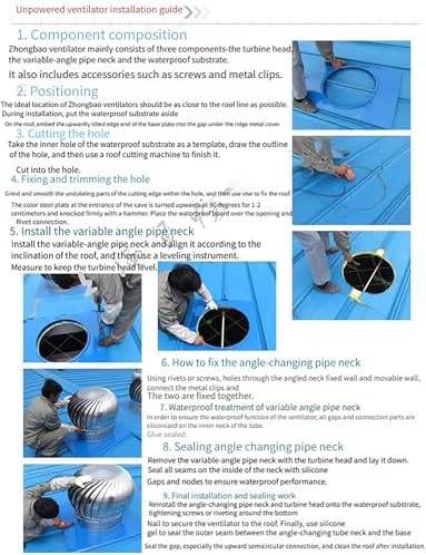 Stainless Steel Attic Vent Cap - Non-Powered Roof Vent for Chimneys & Flue Pipes, Weatherproof Design (110mm/4in) - Durable & Efficient Ventilation Solution