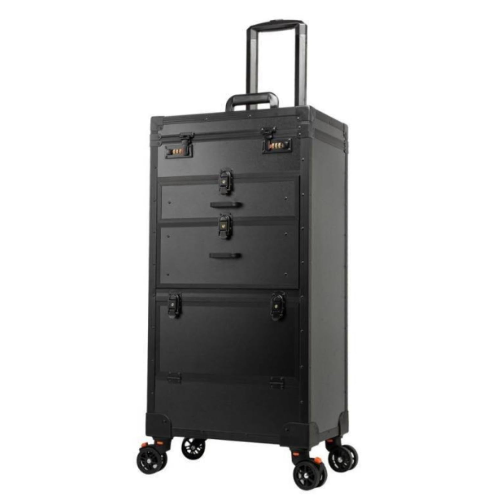 Carrello Beauty Trucco Salone di Bellezza Bagaglio Rotolamento Lucchetto Treno Valigia Parrucchiere Trolley Viaggio Organizzatore Strumento Parrucchiere Hair Stylist(White)