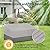 Easy-Going Patio Sofa UV Resistant Outdoor Couch Bicolor 3-Seater Bench Waterproof Furniture Cover with Reflective Hemming (58Wx35Dx31H inch, Gray/Dark Gray)