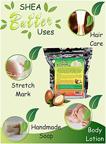 AFRICAN 100 % PURE WHITE IVORY RAW UNREFINED ORGANIC SHEA BUTTER RAW BULK MOISTURIZER BODY WASH DRY SKIN VITAMINS GHANA 3 POUNDS BY VICKS VIRTUAL WORLD