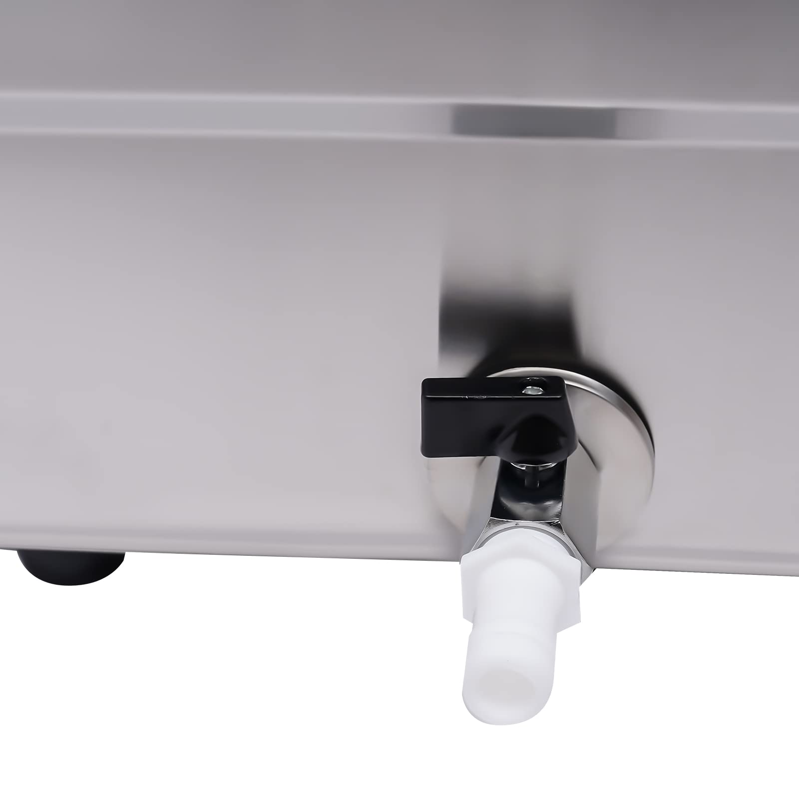 1200 W scaldavivande elettrico in acciaio inox 3 padelle x 1/2 GN bagnomaria con rubinetto di scarico, piano di lavoro elettrico, termostato regolabile 30-80 ℃