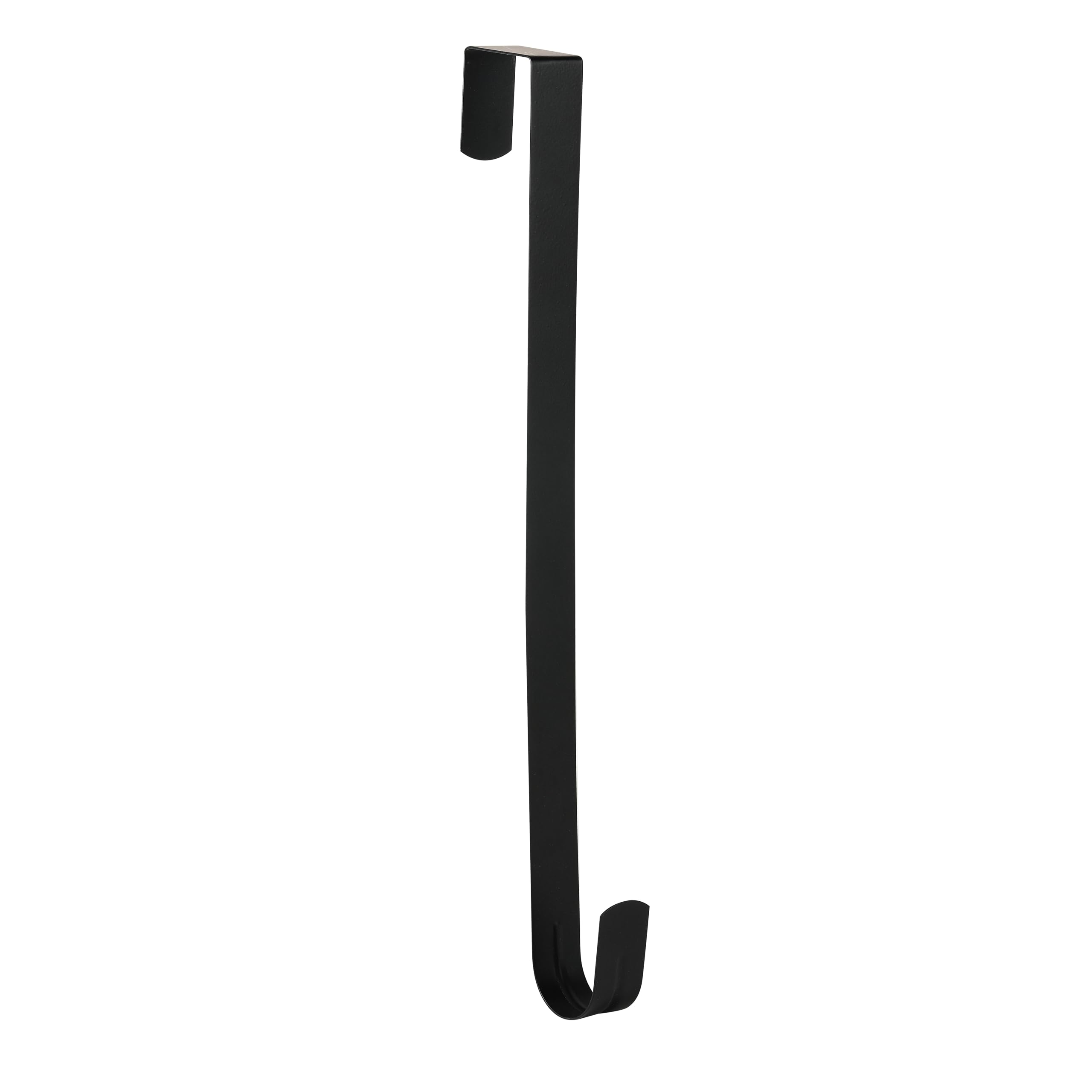 Slim Over The Door Wreath Hanger for Front Door, 15" Black 2 Pack